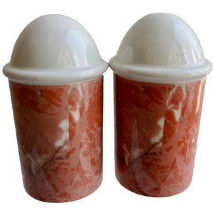 Vintage 90s Villeroy & Boch Siena Salt Pepper Shaker Set Sienna Marble Pattern